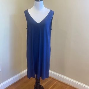 Loft Jersey Knit Dress, Petite Medium, Heather Blue